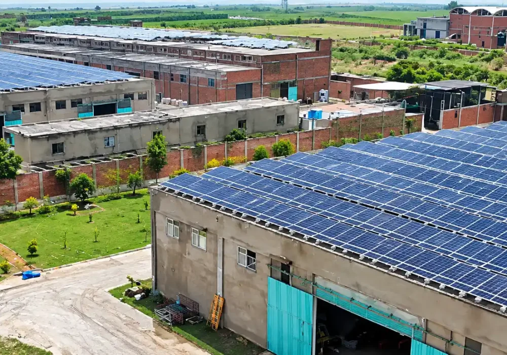 Solar-Powered Industrial Campus Aerial View (1)